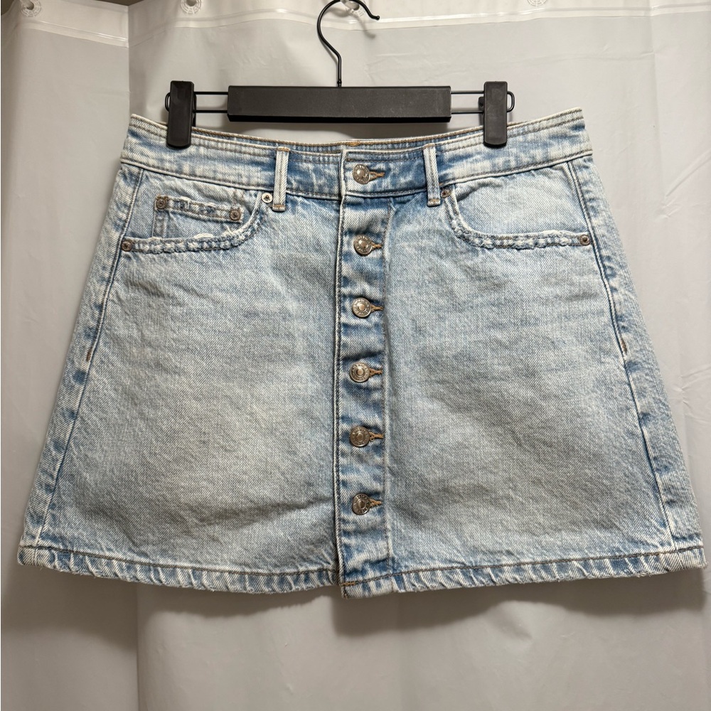 American Eagle Outfitters Light Blue A-Line Denim Skirt